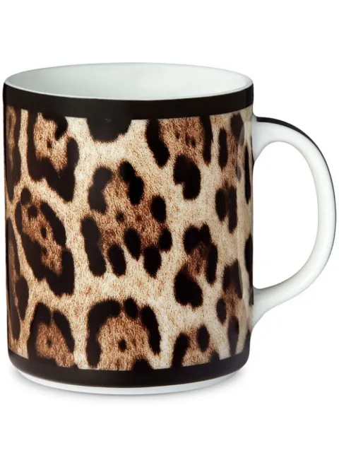 Dolce & Gabbana leopard-print porcelain mug Brown TC0079TCA71