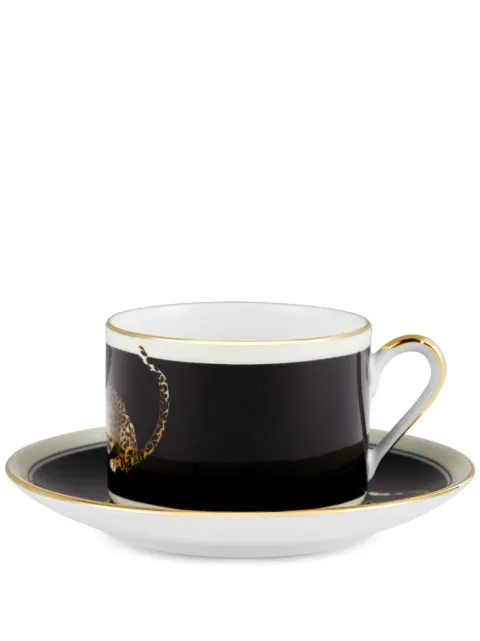 Dolce & Gabbana leopard-print porcelain tea set Black TC0093TCA44