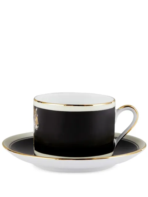 Dolce & Gabbana leopard porcelain tea set Black TC0093TCA44
