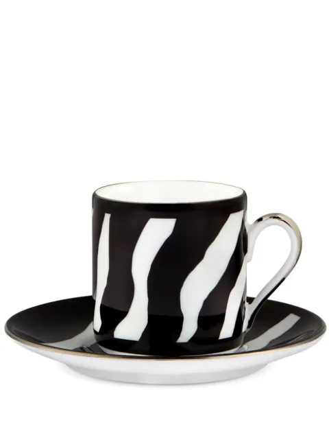 Dolce & Gabbana zebra-print espresso-saucer set Black TC0092TCA70