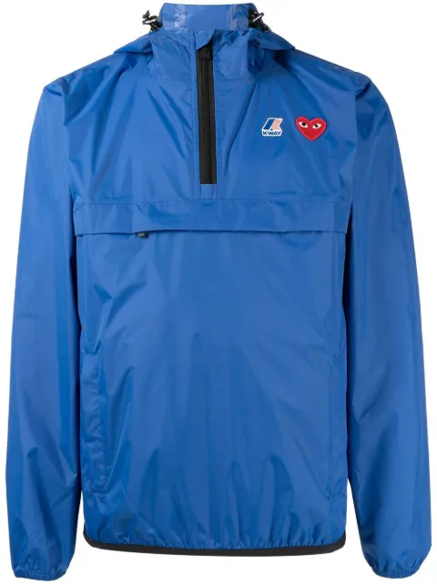 Comme Des Garçons Play x K-Way quarter-zip jacket Blue AZJ502051