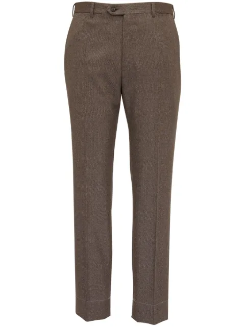 Brioni straight-leg tailored wool trousers Brown O2A2R2100