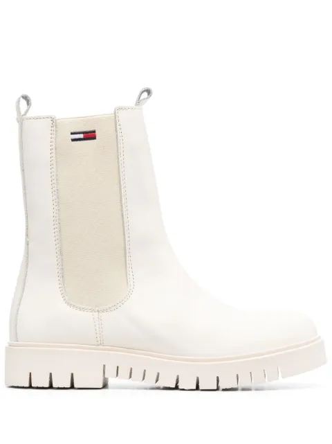 Tommy Jeans leather Chelsea boots Neutrals EN0EN01990