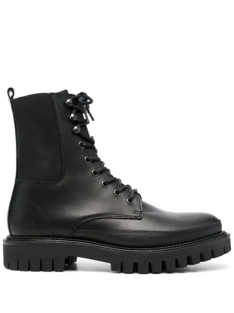 Tommy Hilfiger lace-up leather ankle boots Black FM0FM04187