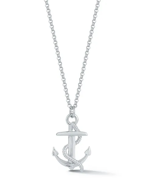 Mateo anchor pendant necklace Silver 811266020097
