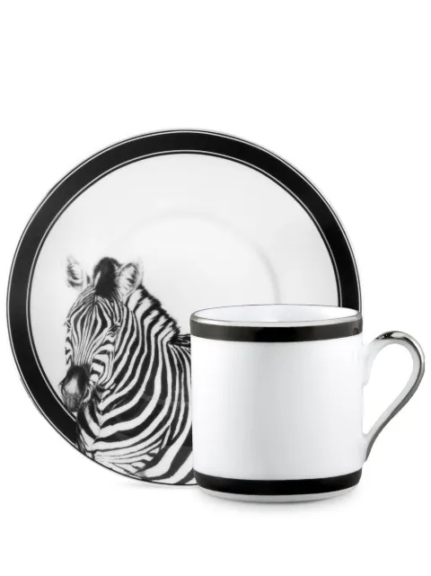 Dolce & Gabbana zebra-motif porcelain espresso set White TC0092TCAH3