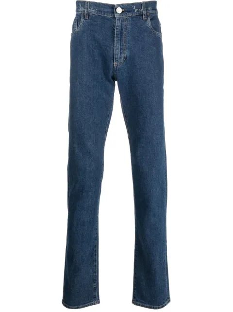 Billionaire logo-waist straight-leg jeans Blue IABCMDT2853BTE001N