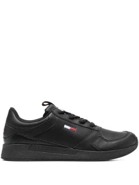 Tommy Jeans Flexi leather sneakers Black EM0EM01080