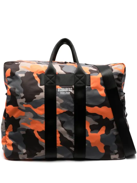 DSQUARED2 camouflage-print zip-up bag Black DFM003616805525