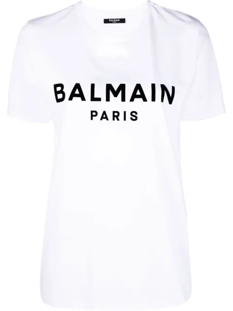 Balmain logo-print cotton T-shirt White WF1EF000B091