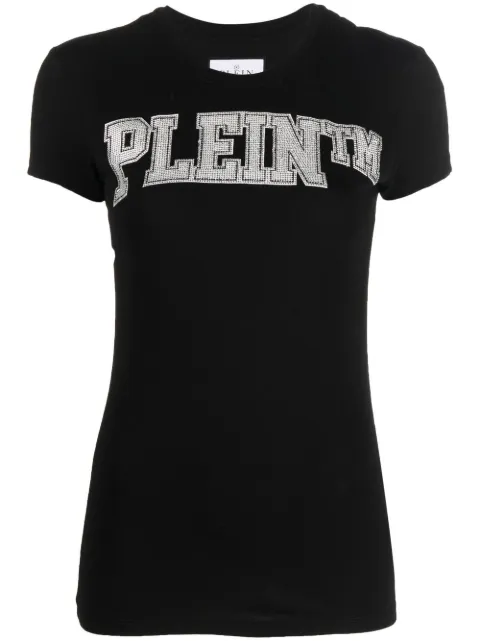 Philipp Plein appliqué logo-print T-shirt Black FABCWTK2513PJY002N