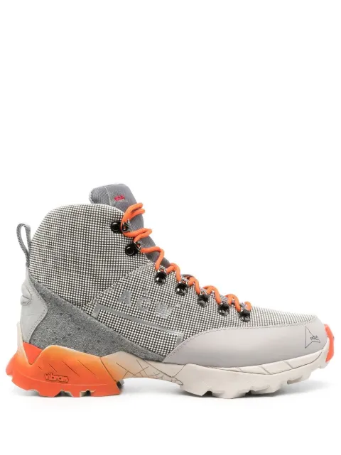 A-COLD-WALL* logo-print mesh high-top sneakers Grey ACWUF037