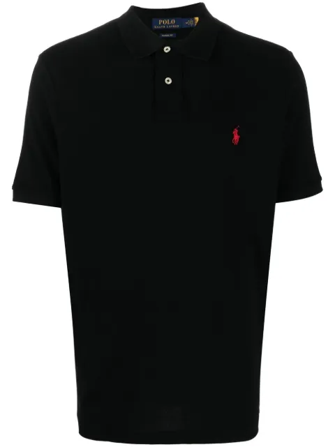 Polo Ralph Lauren embroidered-logo detail polo shirt Black 710783656020