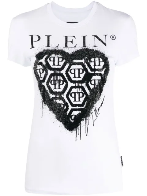 Philipp Plein logo-print short-sleeve T-shirt White FABCWTK2528PJY002N