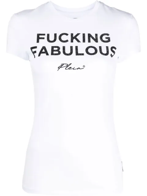 Philipp Plein logo-print cotton T-shirt White FABCWTK2530PJY002N