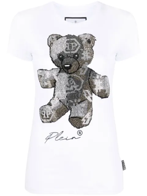 Philipp Plein graphic-print short-sleeve T-shirt White FABCWTK2542PJY002N