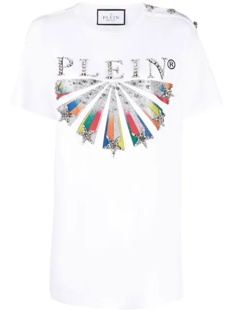 Philipp Plein logo-print short-sleeve T-shirt White FABCWTK2598PJY002N