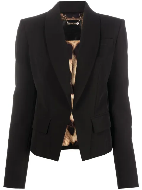 Philipp Plein shawl lapel blazer Black FABCWRF0494PTE003N