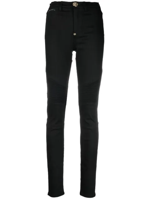 Philipp Plein Biker high-waisted skinny jeans Black FABCWDT2148PDE004N