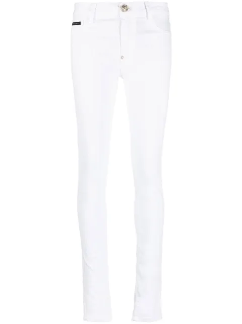 Philipp Plein slim fit jeggings White FABCWDT2145PDE004N