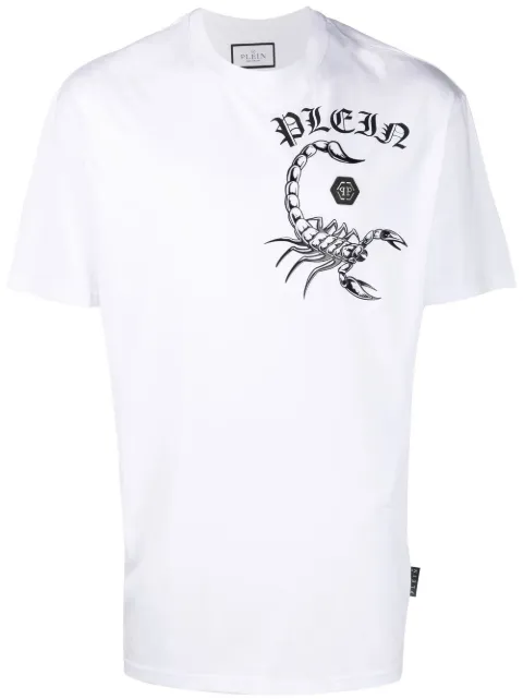 Philipp Plein chest logo-print detail T-shirt White FABCMTK5710PJY002N