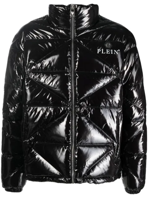 Philipp Plein high-shine padded jacket Black FABCMRB2028PNY002N