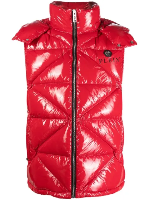 Philipp Plein quilted padded gilet Red FABCMRB2027PNY002N