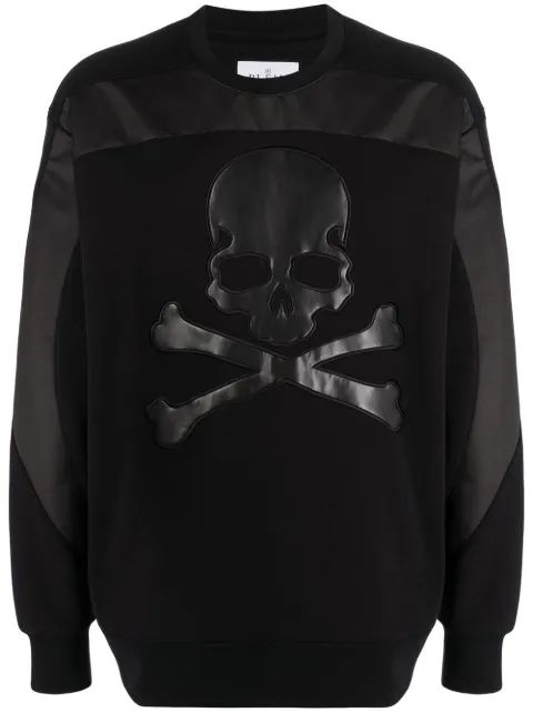 Philipp Plein panelled skull sweatshirt Black FABCMJO0882PJO002N