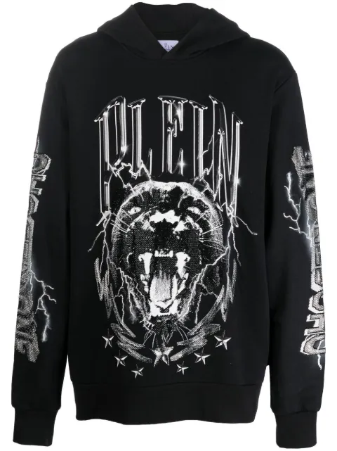 Philipp Plein graphic-print hoodie Black FABCMJB2725PJY002N