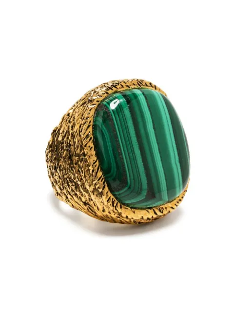 Aurelie Bidermann crystal-embellished signet ring Gold MIKIBA02MAMG