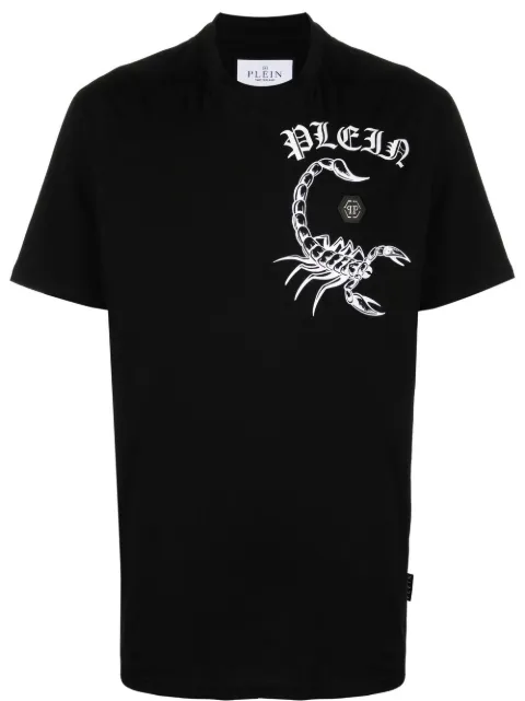 Philipp Plein chest logo-print detail T-shirt Black FABCMTK5710PJY002N