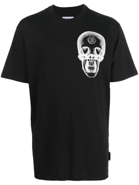 Philipp Plein skull-print short-sleeve T-shirt Black FABCMTK5709PJY002N