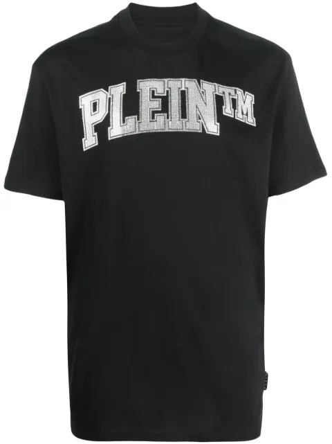 Philipp Plein Stones logo-print T-shirt Black FABCMTK5639PJY002N