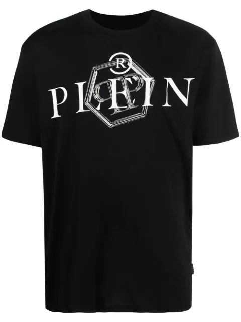 Philipp Plein logo-print cotton T-shirt Black FABCMTK5636PJY002N