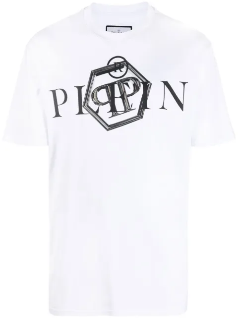 Philipp Plein logo-print cotton T-shirt White FABCMTK5636PJY002N