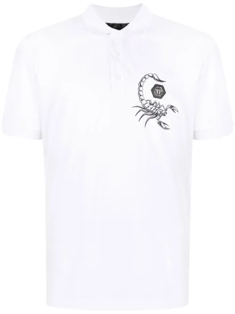 Philipp Plein short sleeve polo shirt White FABCMTK5595PJY002N