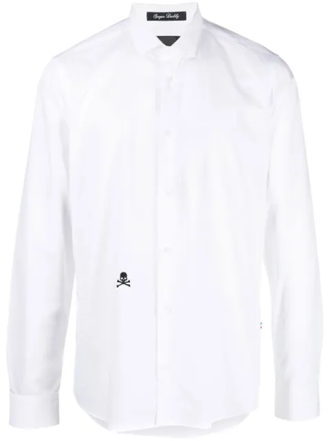 Philipp Plein shirt Sugar Daddy Cut LS Skull White FABCMRP1803PTE003N