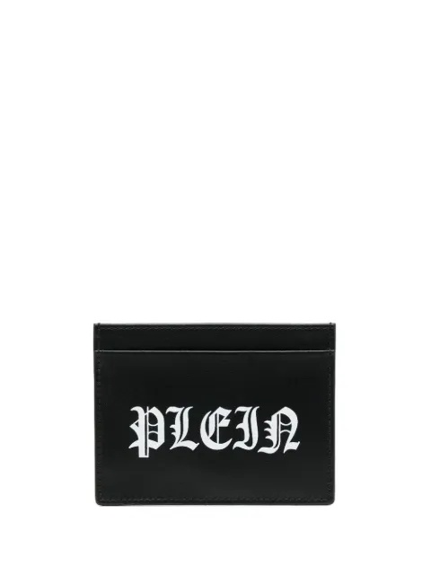 Philipp Plein logo print cardholder Black FABAMVG0482PLE010N