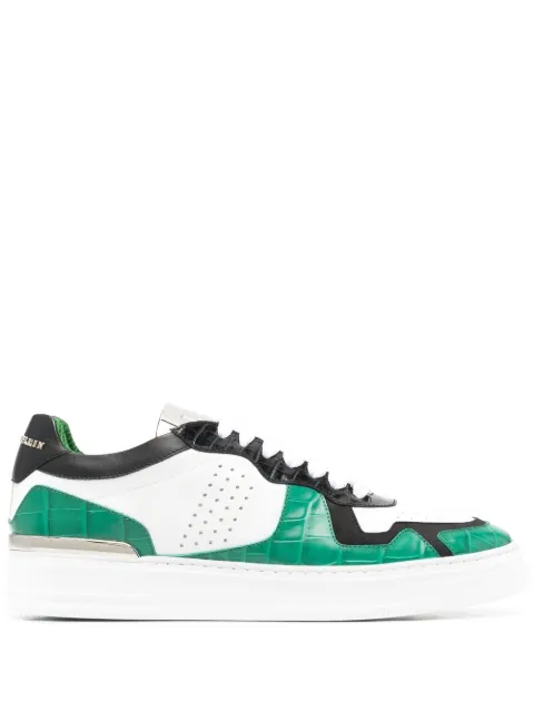 Philipp Plein colour-block low-top sneakers Green FABSUSC0260PLE010N