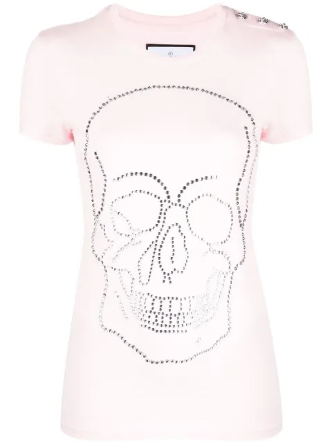 Philipp Plein crystal-embellished T-shirt Pink FABCWTK2506PJY002N