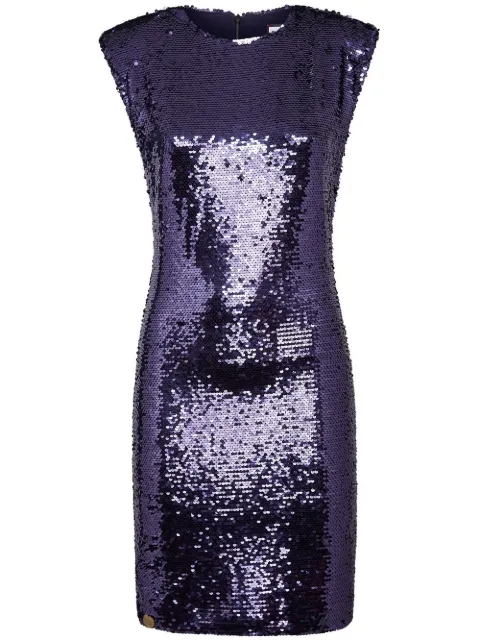 Philipp Plein sequin-embellished sleeveless dress Black FABCWTG0487PTE003N