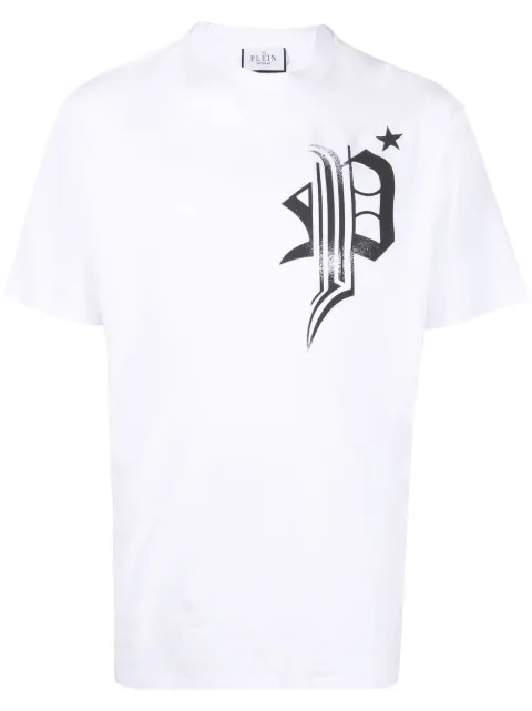 Philipp Plein skull-print detail T-shirt White FABCMTK5712PJY002N