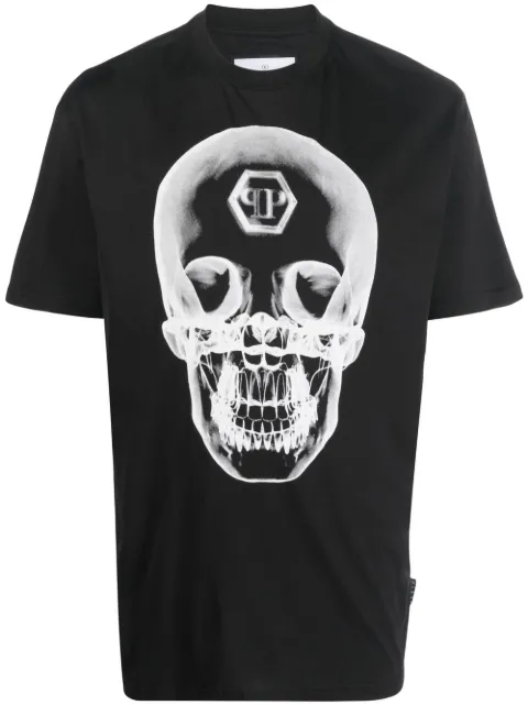 Philipp Plein skull print T-shirt Black FABCMTK5614PJY002N