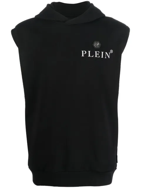 Philipp Plein Hexagon logo-print hoodie Black FABCMJB2750PTE003N