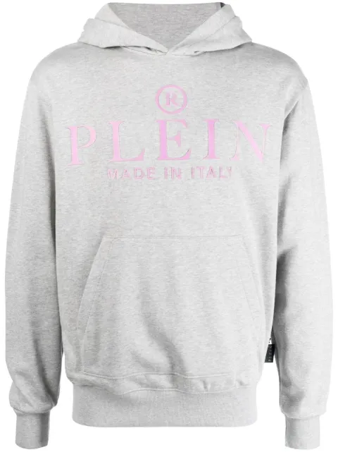Philipp Plein logo-print long-sleeve sweatshirt Grey FABCMJB2700PJO002N