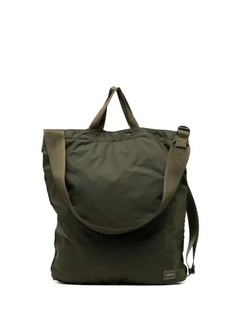 Porter-Yoshida & Co. logo-patch shoulder bag Green 85605905