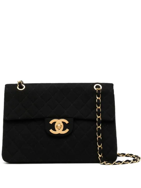 CHANEL Pre-Owned 1991-1994 Jumbo Classic Flap shoulder bag Black DPRE0422CHAFLA
