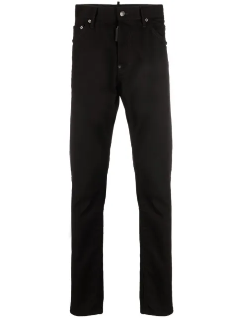 DSQUARED2 rear logo-print skinny jeans Black S74LB1135S30564