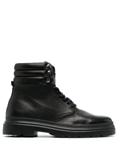 Calvin Klein lace-up leather ankle boots Black HM0HM00667
