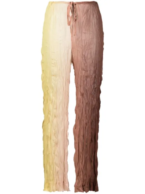 Erika Cavallini ruched ombré-effect trousers Brown E2SU02